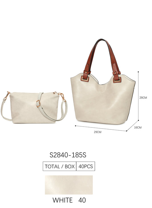 Bolso polipiel 2 en 1 con asa larga