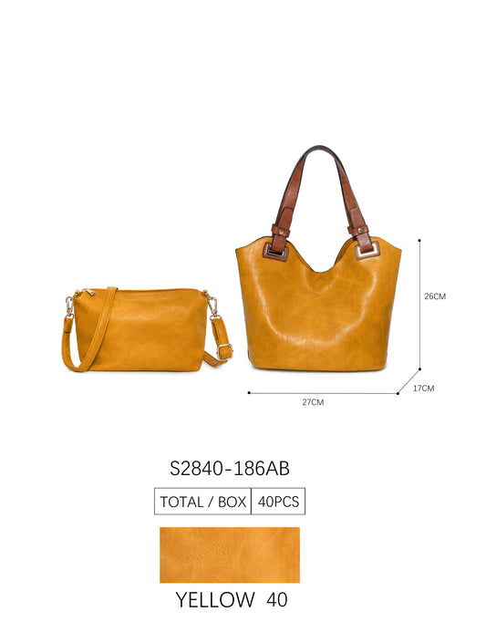 Bolso polipiel 2 en 1 con asa larga