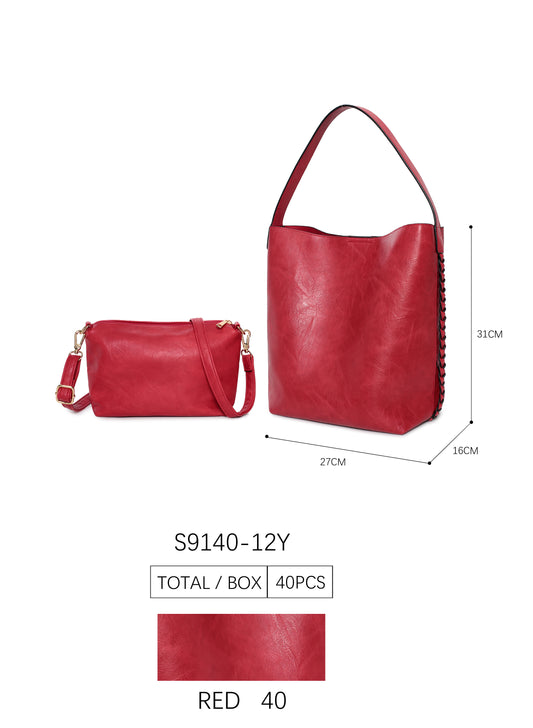 Bolso polipiel 2 en 1 con asa larga